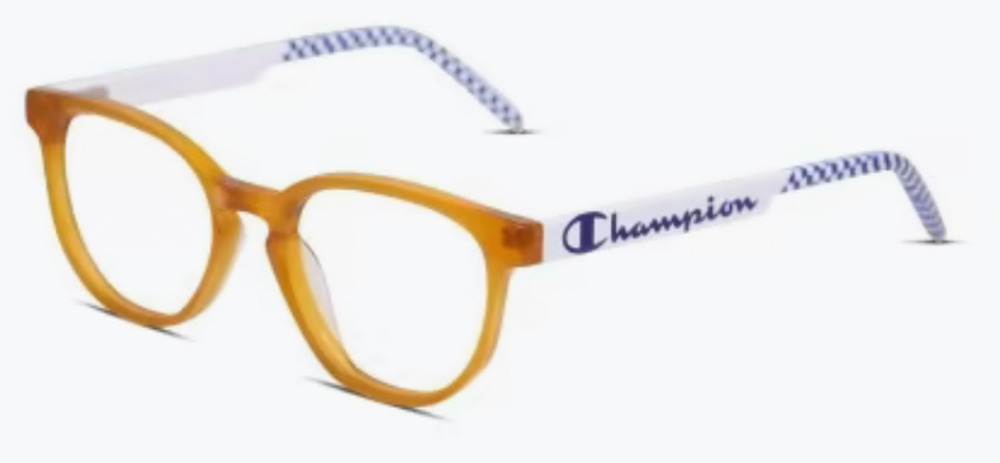 CHAMPION GUSA104 ORANGE CHECKERED EYEGLASS FRAMES 50-19-145